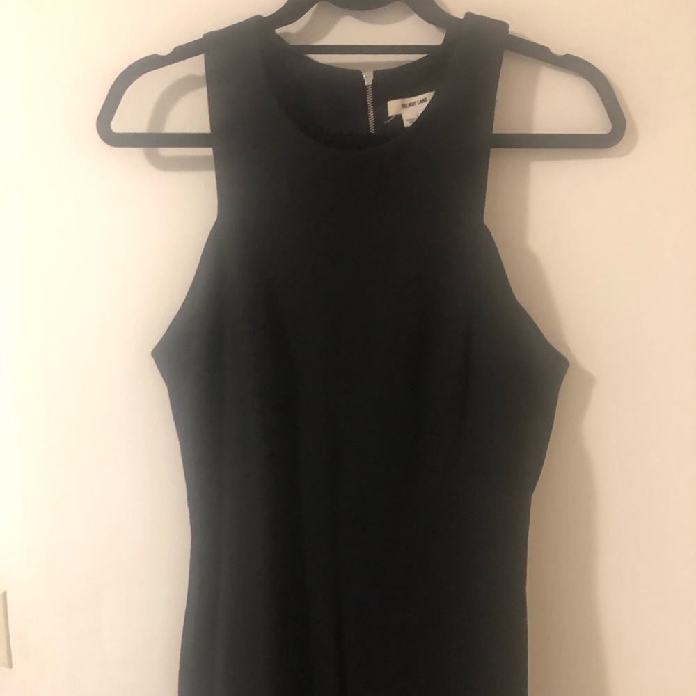 Helmut Lang Asymmetrical Black Dress L